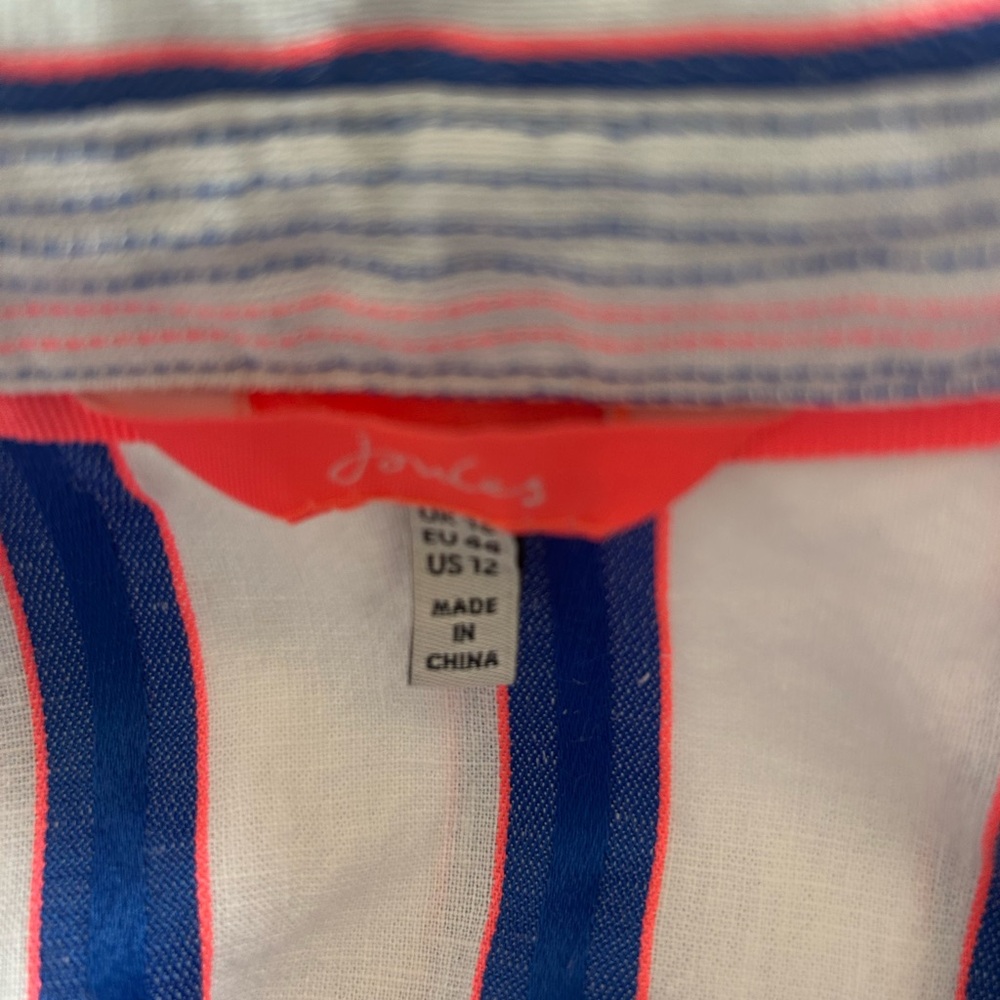 Joules Lorena striped button down shirt size 12 - Picture 3 of 5